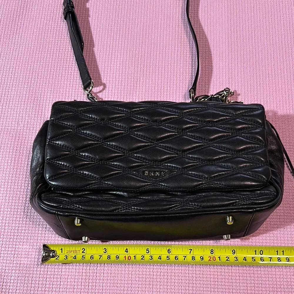 DKNY Slouchy Quilted Women's Crossbody Shoulder Soft Lamb Leather Snap Handbag